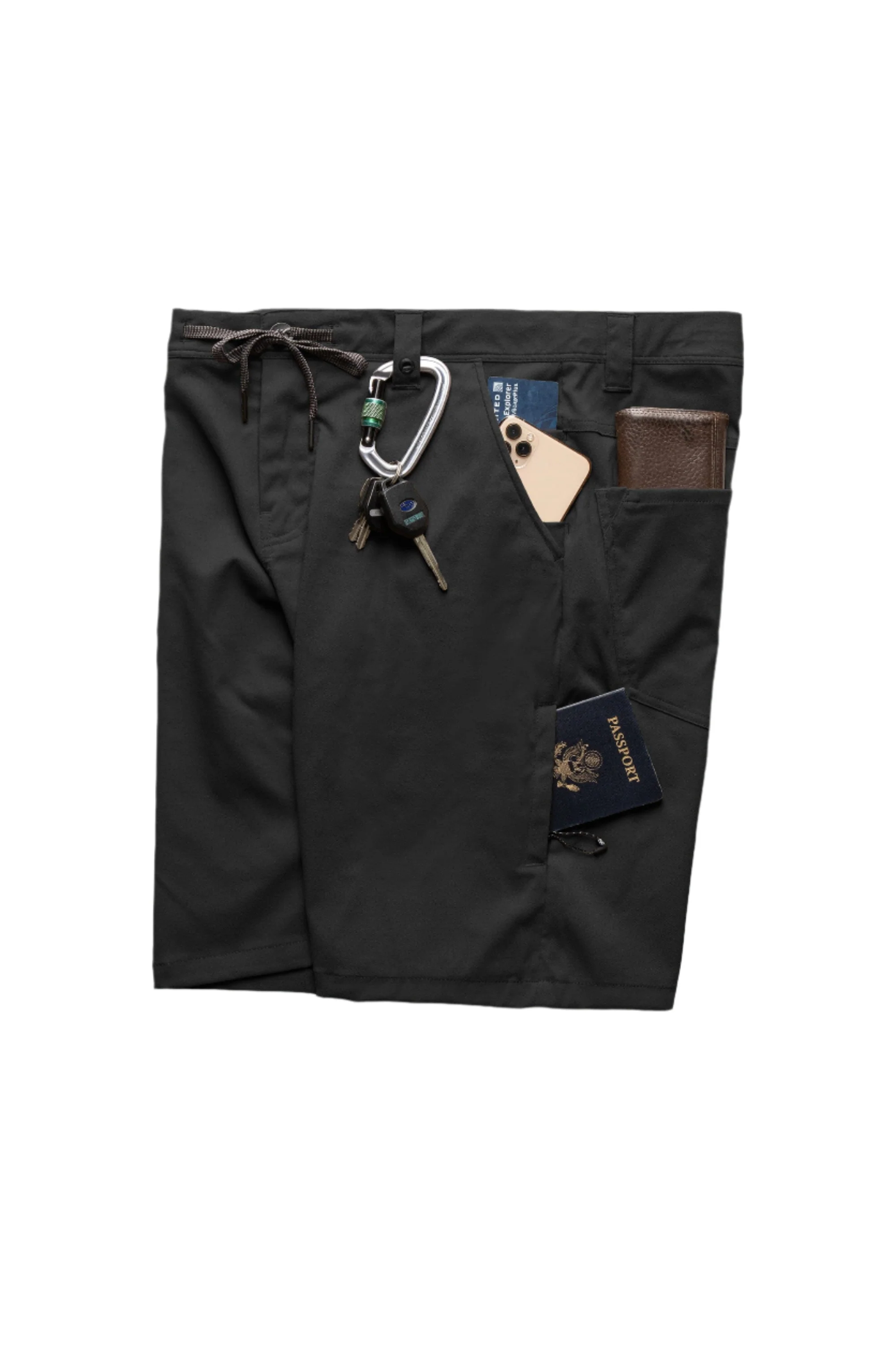 686 Everywhere Relaxed Fit Hybrid Shorts Black - Image 3