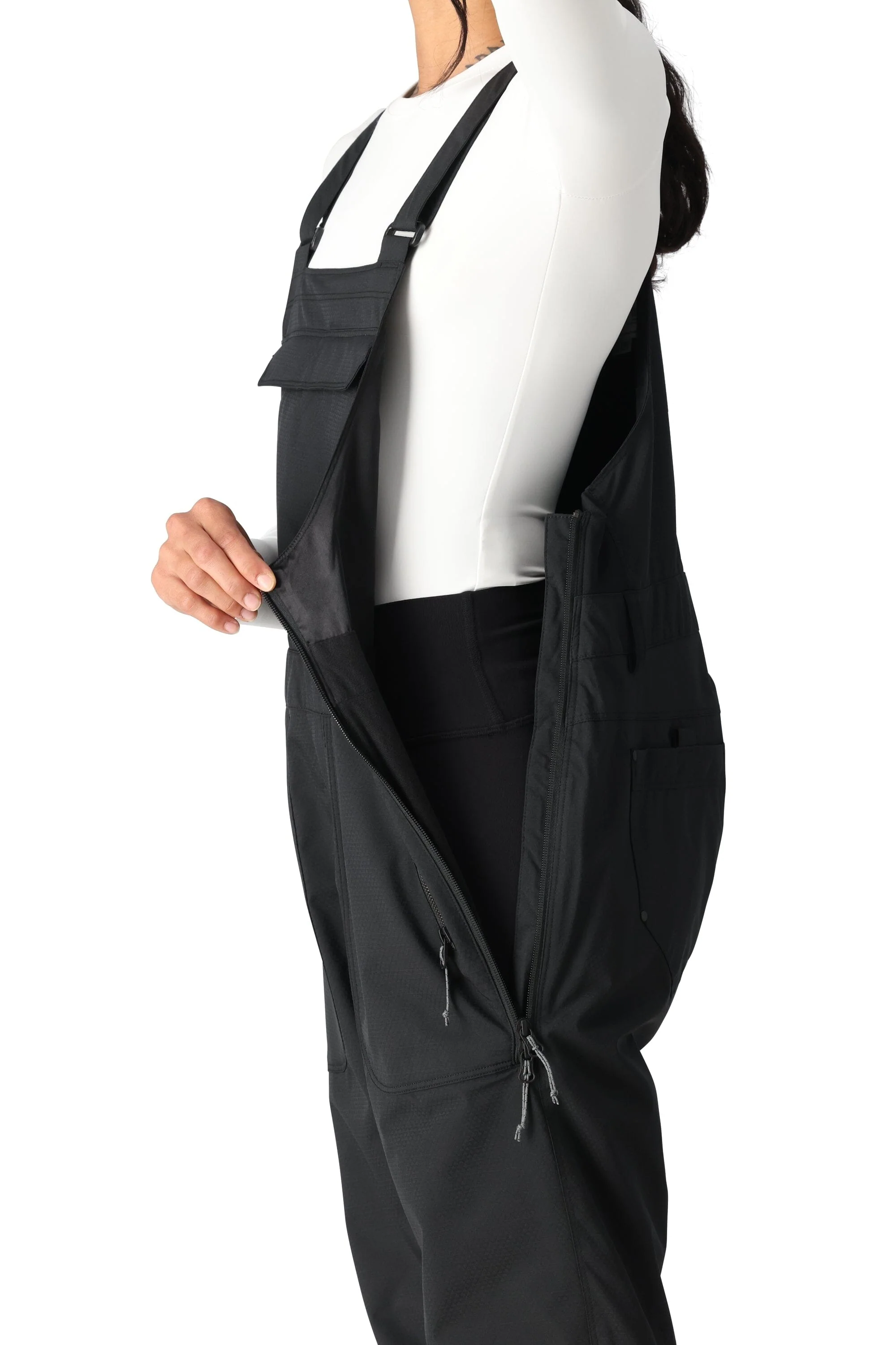 686 Women's Black Magic Insulated Bib Snowboard Pants Black Geo Jacquard 2026 - Image 5