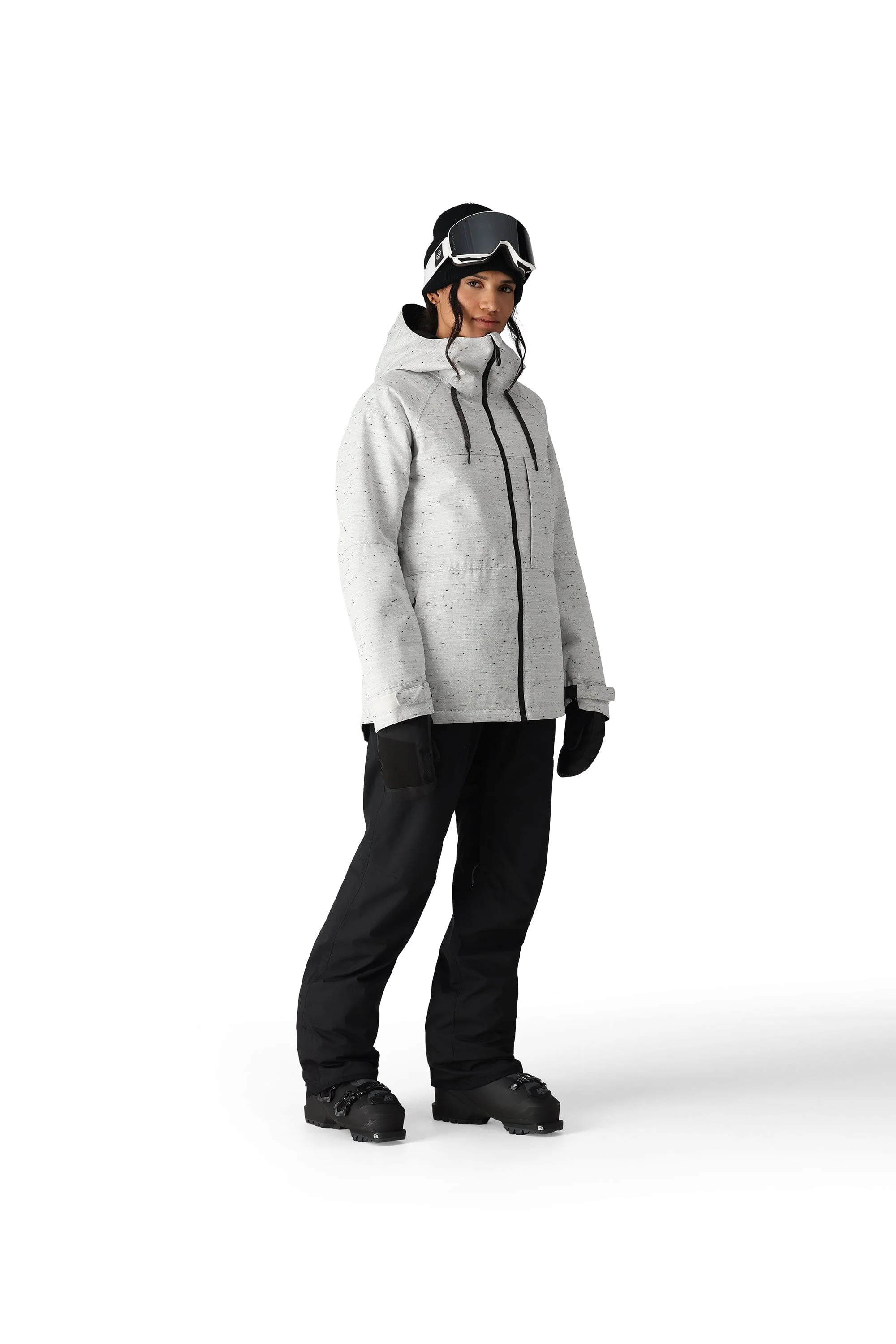686 Women's Black Magic Insulated Bib Snowboard Pants Black Geo Jacquard 2026 - Image 6
