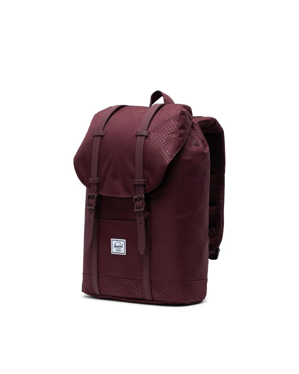 HERSCHEL Retreat Mid Backpack Plum Dot Check - Image 3