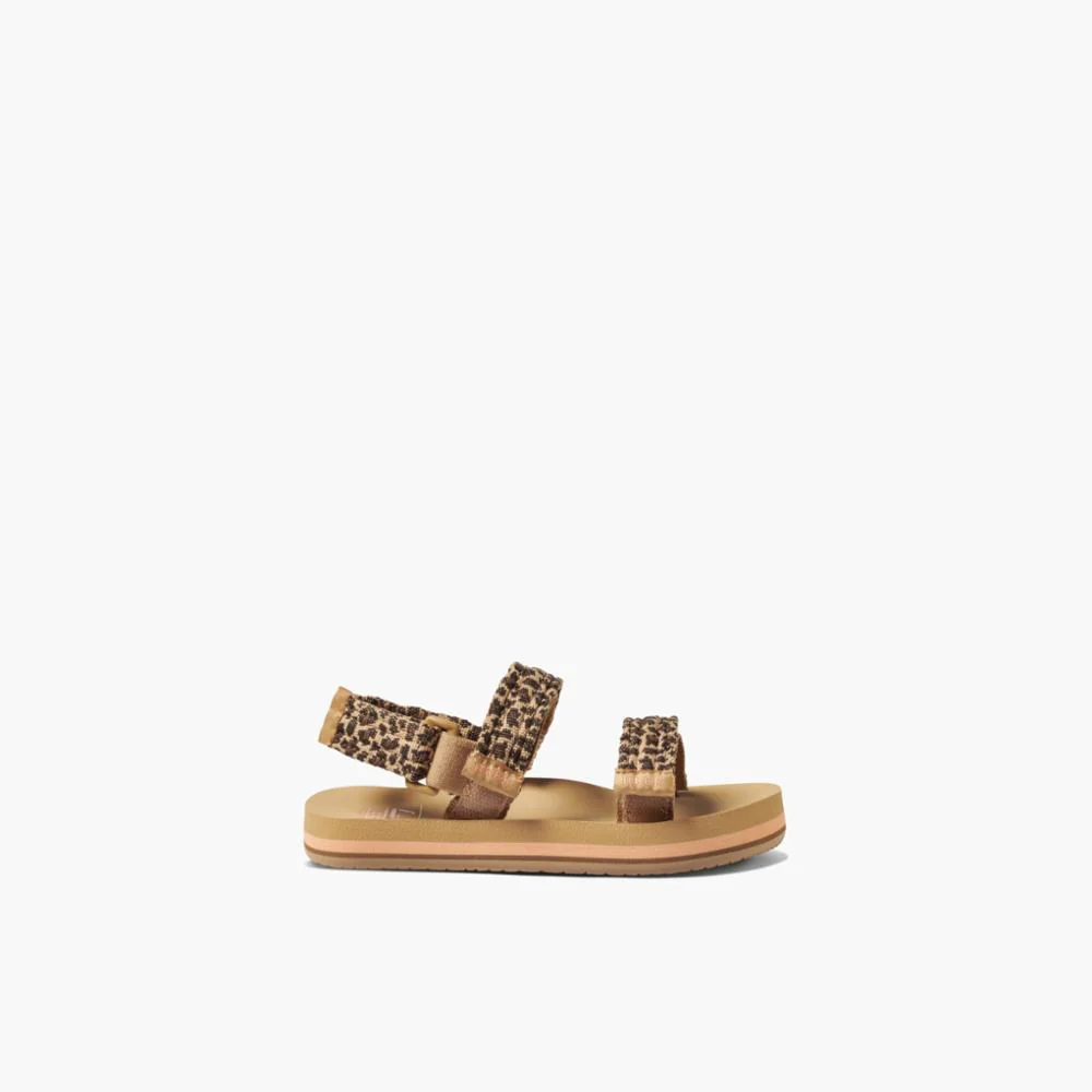 REEF Little Ahi Convertible Sandals Girls Leopard - Image 3
