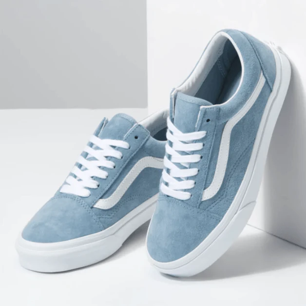 VANS Women's Pig Suede Old Skool Shoes Ashley Blue - Image 4